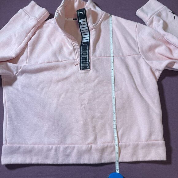 Puma Pathfinder 1/2 Zip pullover sweatshirt in light pink - size medium - Picture 8 of 12